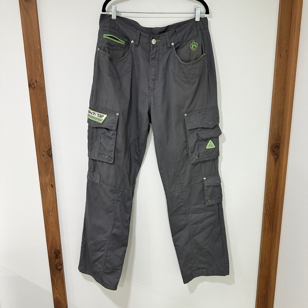 Eight 732 Cargo Pants 100% Cotton Multi‎ Pocket Utility Streetwear 36x34 Gray
